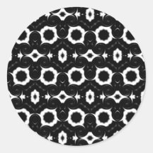 classic Black and white pattern sticker