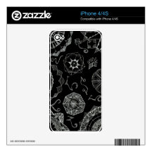 Classic Black and White Skins For The iPhone 4