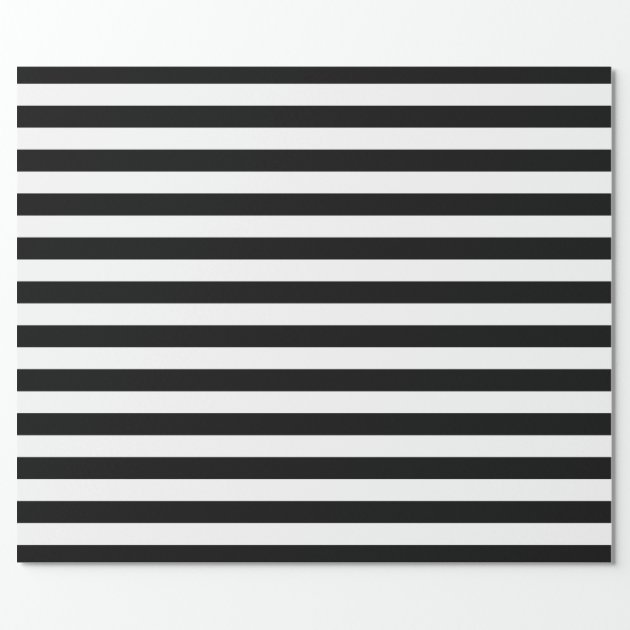 Classic Black and White Stripes Wrapping Paper 2/4