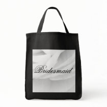Classic Black and White Wedding Canvas Bag
