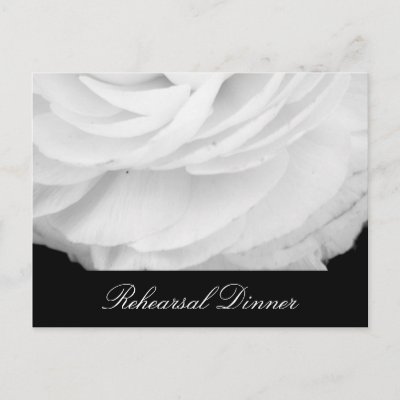 Classic Black and White Wedding Post Card