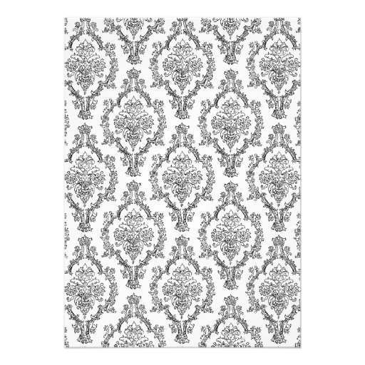 Classic Black Damask Nurse graduation RN BSN Card