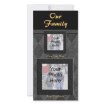 Classic Black Family Photo Cards
