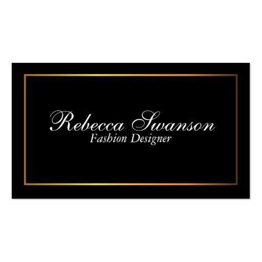 Classic Black & Gold Business Card Template (front side)