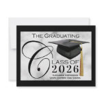 Classic Black &amp; Gold Graduation Announcement 2010