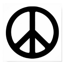 Classic Black Groovy Peace Symbol posters by makelovenotwar Classic Black Groovy Peace Symbol posters