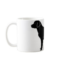 Classic Black Labrador Retriever Silhouette Mugs