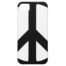 Classic Black Peace Sign iPhone 5 Case