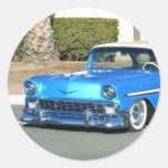 Classic blue car stickers
