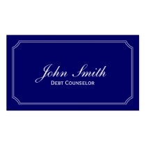 Classic Blue Debt Counselor Business Card