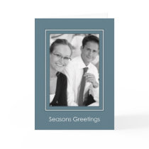 Classic Blue Holiday Template Cards