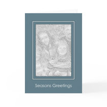Classic Blue Holiday Template cards