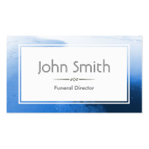 Classic Blue Ocean Funeral Business Card