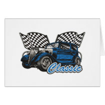 Classic Blue Sedan cards by classichotrods Classic Blue Sedan cards
