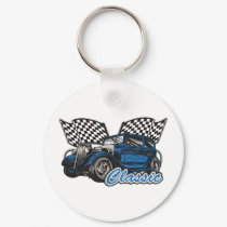 Classic Blue Sedan keychains