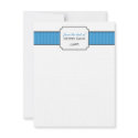 Classic blue stripes from the desk of stationery invitation