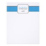 Classic blue stripes from the desk of stationery invite
