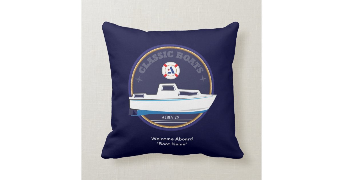 Classic Boats Albin 25 throw cushion Throw Pillow Zazzle