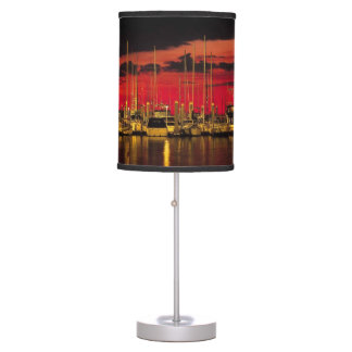 CLASSIC BOATS AT SUNSET TABLE LAMP