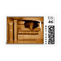 Classic Books on Graduation Day postage