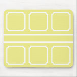 Classic Border Pattern Mousepad in Honeycomb/White