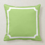 Classic Border Pillow in Mojito/White