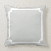 Classic Border Pillow in Weathered/White
