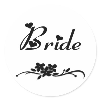 Classic Bride Round Sticker