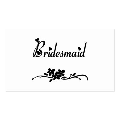 Classic Bridesmaid Business Card