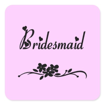 Classic Bridesmaid Square Stickers