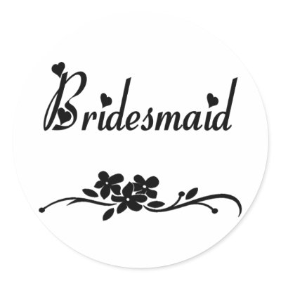 Classic Bridesmaid Round Sticker