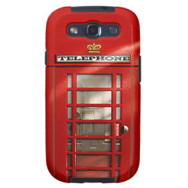 Classic British Red Telephone Box Samsung Galaxy SIII Cases