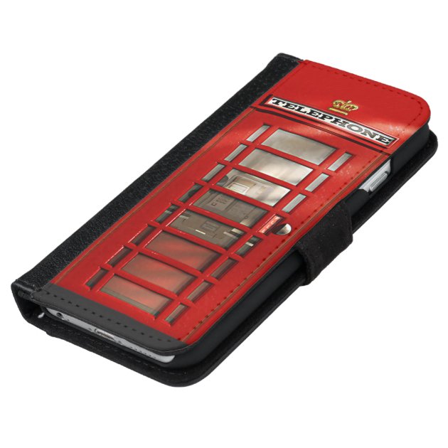 Classic British Red Telephone Box iPhone 6 Wallet Case-5