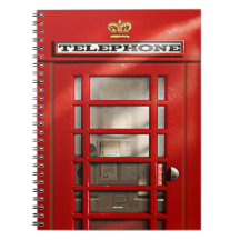 Classic British Red Telephone Box Note Book