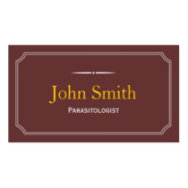 Classic Brown Parasitology Business Card
