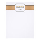 Classic brown stripes from the desk of stationery personalized announcement
