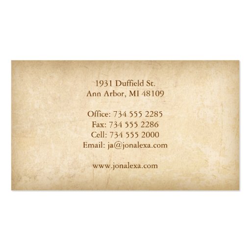 Classic Business Cards (back side)