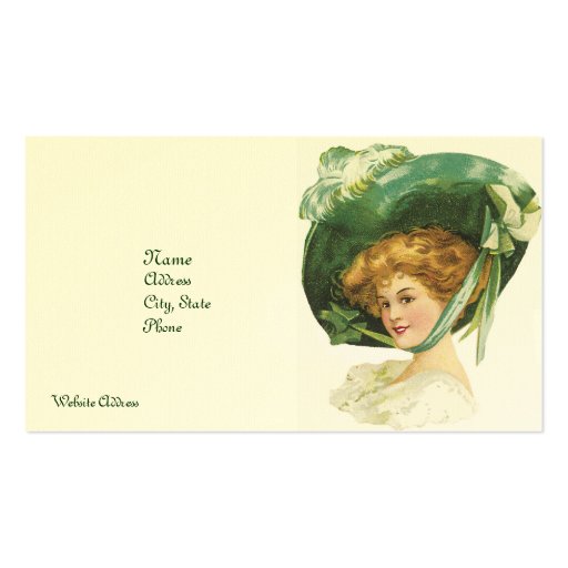 CLASSIC BUSINESS CARDS - BIG GREEN BONNET - STYLE