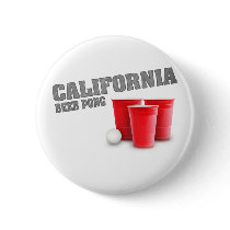 Classic California Beer Pong Pinback Buttons