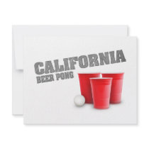 Classic California Beer Pong Invitations