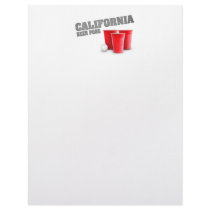Classic California Beer Pong Letterhead Template