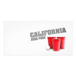 Classic California Beer Pong Personalized Photo Card
