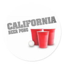 Classic California Beer Pong stickers by Drinking_Shirts Classic California Beer Pong stickers