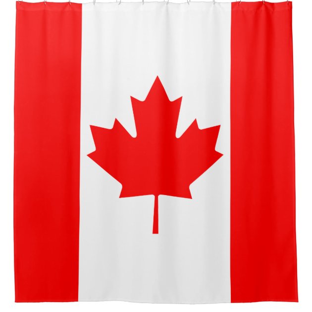 Classic Canada Flag Maple Leaf Shower Curtain
