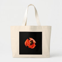 Classic Canvas Bag with Red Tulip