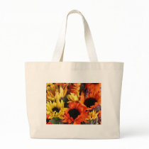 Classic Canvas Bag with Sunflowers