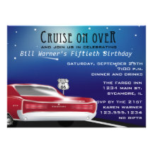 Classic Car Birthday Party Invitation