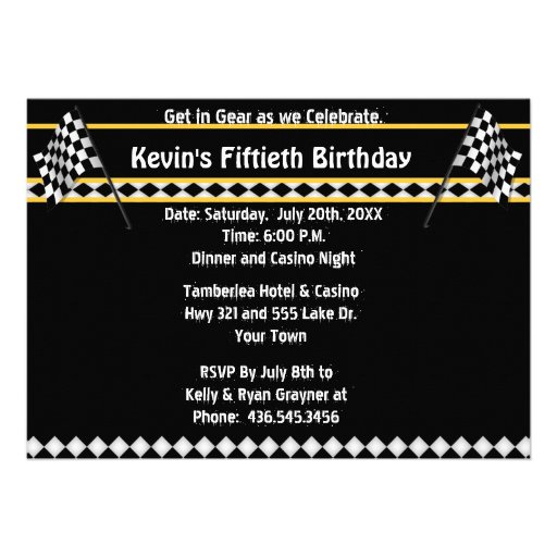 Classic Car Birthday Party Invitation