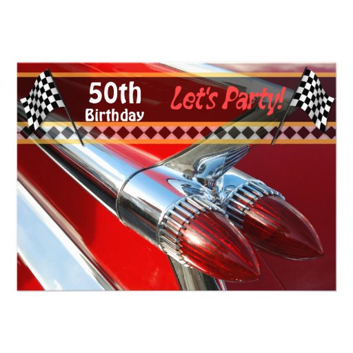 Classic Car Birthday Party Invitation