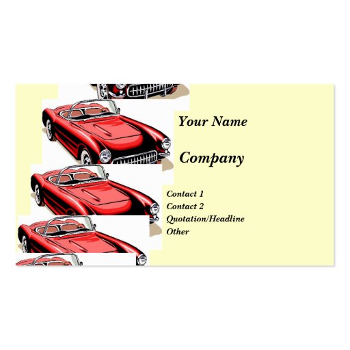 Classic Car Business Card Template (front side)